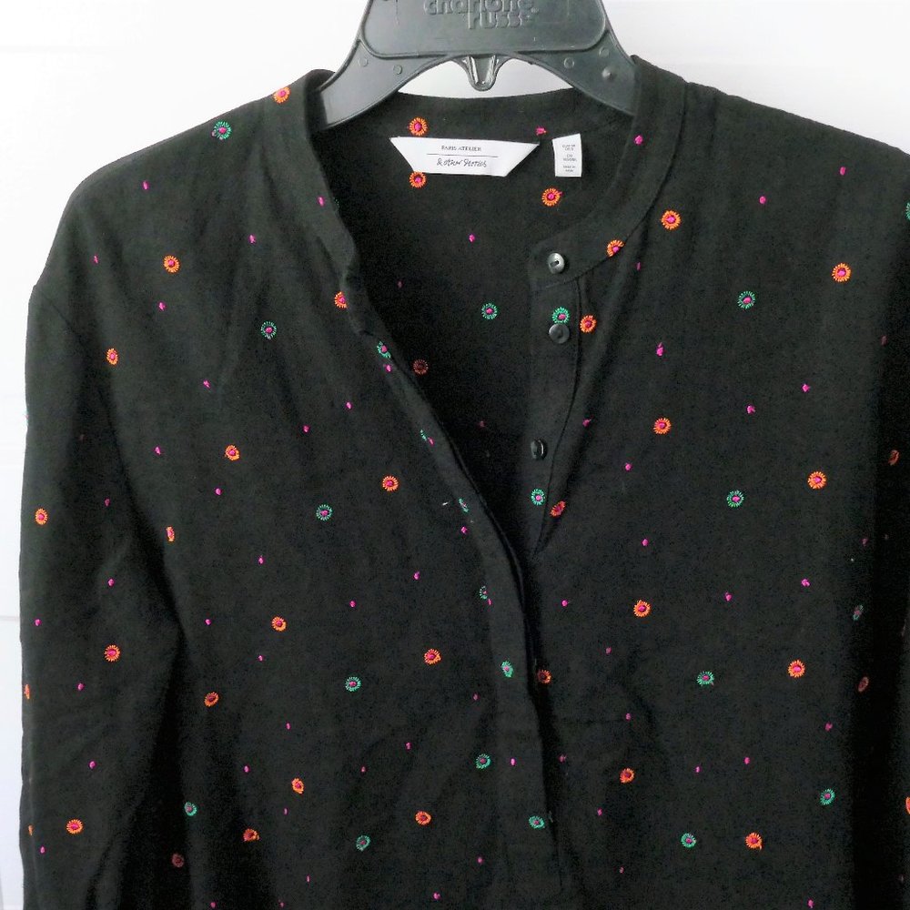 & Other Stories Linen Blend Long Sleeve Blouse M